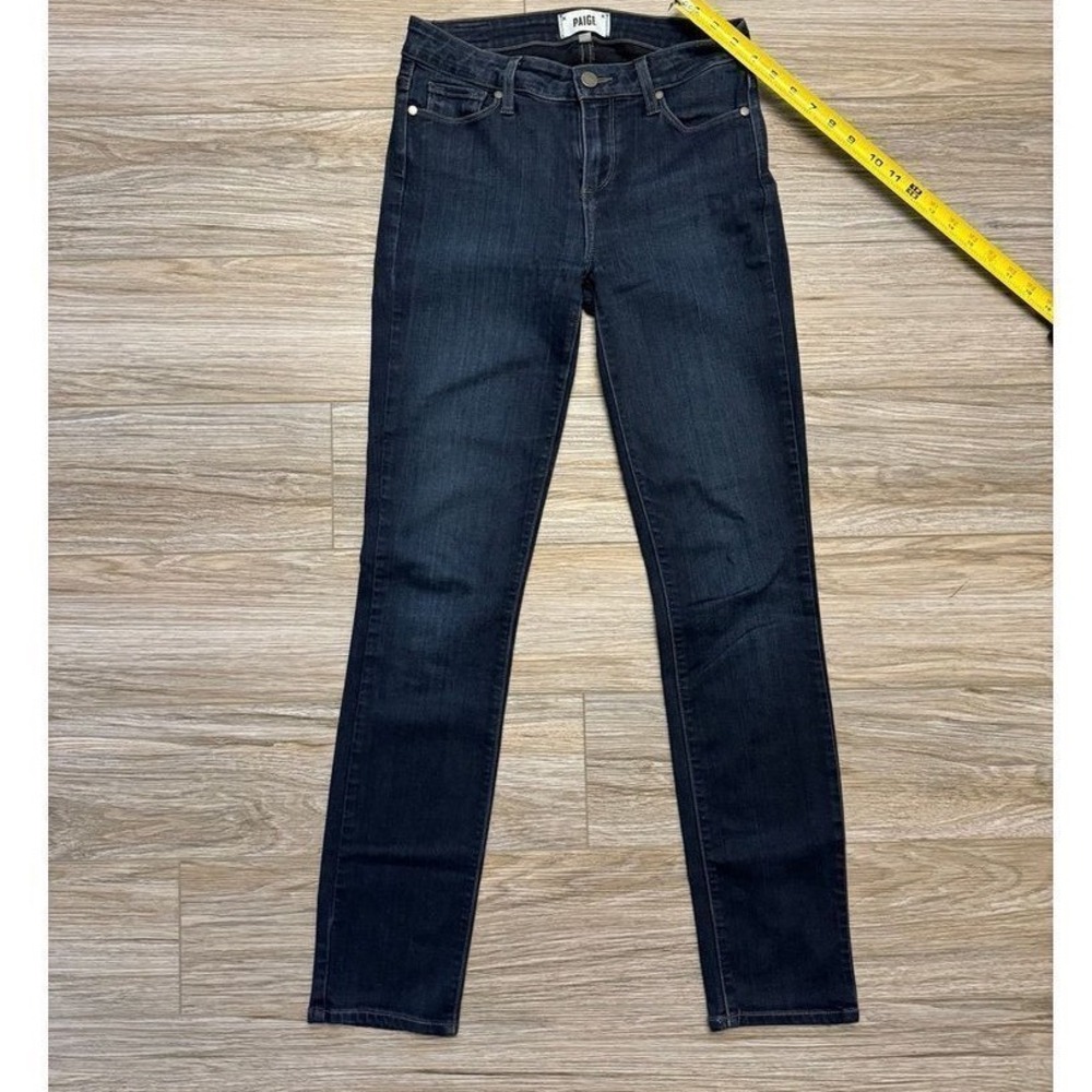 Paige Skyline Skinny Jeans Womens 27 Dark Indigo Mid Rise Stretch Denim Made USA